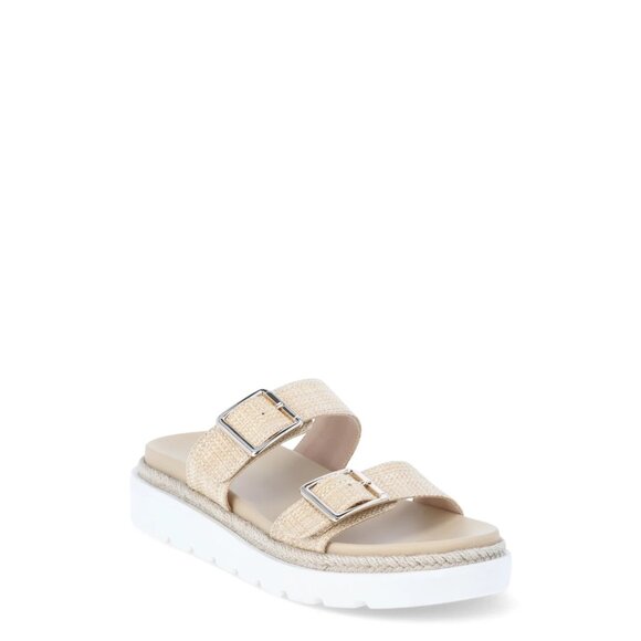 Madden NYC Women’s Flatform Two Strap Sandals. Size 9, Medium Width, Slip On - Picture 1 of 6